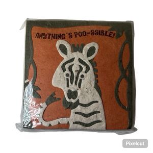 Poopoopaper Note Pad Two Bums Up Anything’s Poo-ssible Zebra Elephant Poo